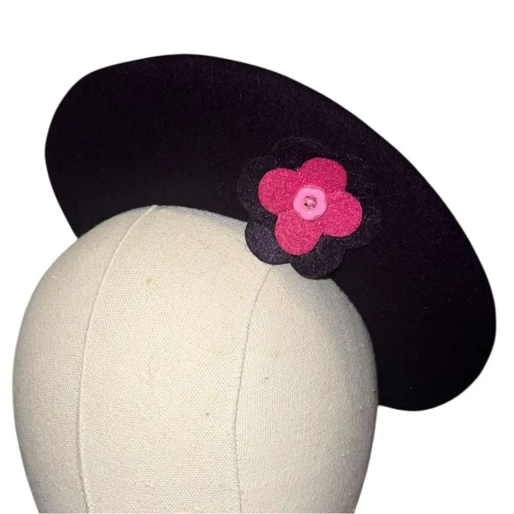 Gymboree Purple Beret All About Buttons Wool Blend Hat Sz 8 & Up EUC